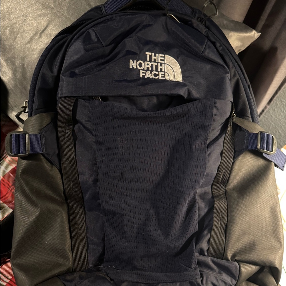The North Face Dark Blue and Black Backpack